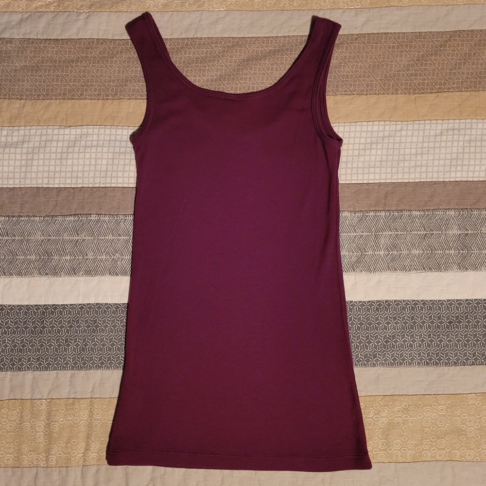 Cynthia Rowley Tank Purple Scoop Neck Small - Picture 2 of 4